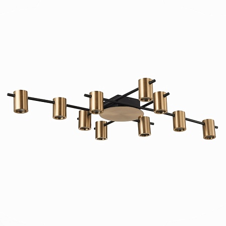 Светильник потолочный ST-Luce Черный/Латунь GU10 10*7W SL1207.402.10 - фото