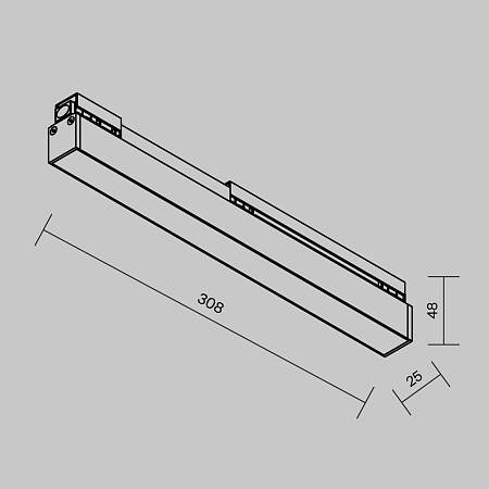 Уличный трековый светильник Outdoor O-TR02-1-S-12WB3K - фото