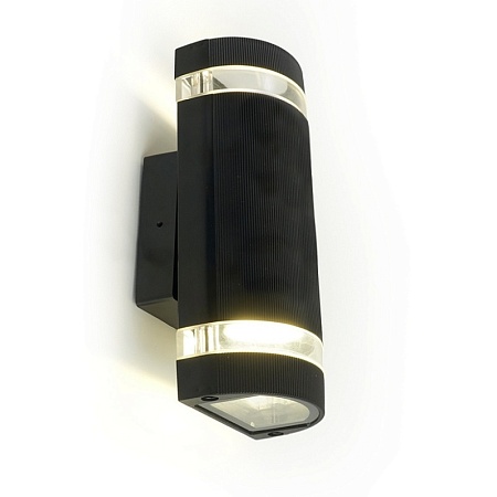 Светильник садово-парковый Feron.ONE DH1702-P, на стену вверх/вниз, 2*GU10 220-240V, черный пластик - фото