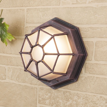 Уличный настенный светильник Telarana S капучино GL 1023D Elektrostandard - фото