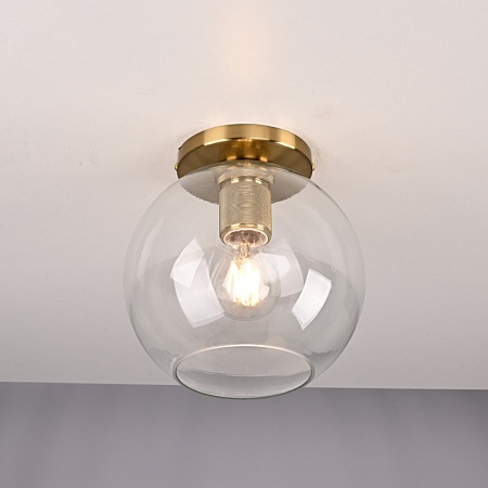 Потолочный Светильник Rh Utilitaire Globe Shade Flushmount Brass Imperiumloft 123675-22 - фото