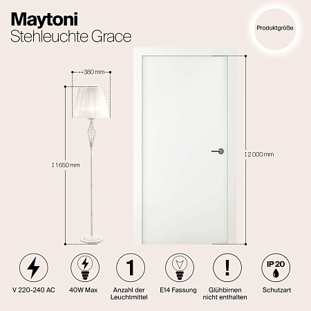 Напольный светильник (торшер) Maytoni Grace ARM247-11-G - фото