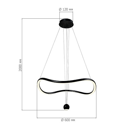 Светильник подвесной ST-Luce Черный/Черный, Белый LED 1*35W 3000K SL6209.403.35 - фото