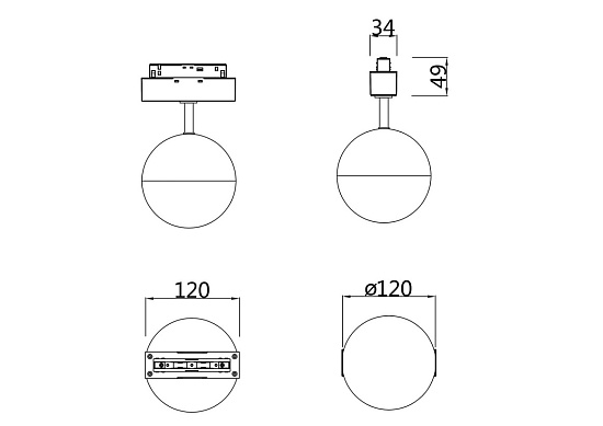 Трековый светильник Technical Kiat TR017-2-10W3K-W - фото