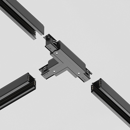 Коннектор Т-образный левый Trinity черный - фото