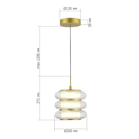 Светильник настенный ST-Luce черный/прозрачный LED 1*7W 3000K SL6239.401.03 - фото