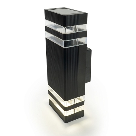 Светильник садово-парковый  Feron.ONE DH0807-P, на стену вверх/вниз,  2*GU10 220-240V, черный пластик - фото