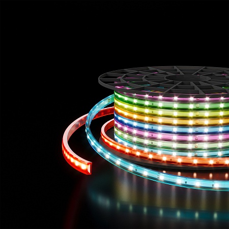 Светодиодная лента 220 В 11 Вт/м 60 Led/м 5050 IP65, RGB, 50 м Лента светодиодная 220V 11W 60Led 5050 IP65 мульти, 50 м Elektrostandard - фото