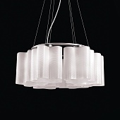 Люстра подвесная ST-Luce Серебристый/Белый с полосками E27 6*60W SL117.503.06