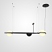 Реечный Подвесной Светильник Palma Wall Lamp 2 Шара + 1 Вазон Горизонтальная Imperiumloft 204172-22 - фото