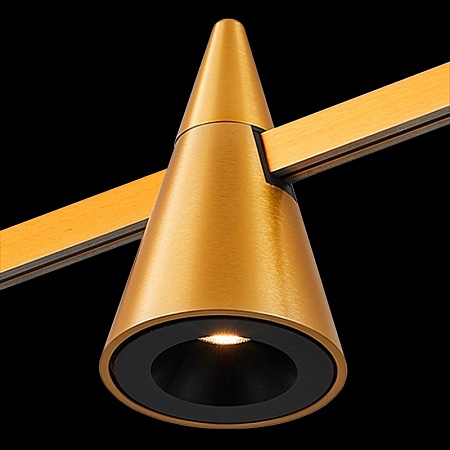 Магнитный трековый светильник FARM Золотистый LED 1*5W 3000K 272Lm Ra90 60 IP20 D70xH11 ST813.206.05 - фото