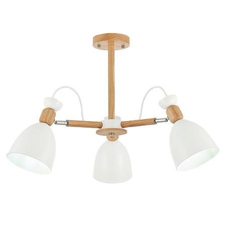 Светильник потолочный Светлое дерево, Белый/Белый E27 3*60W SLE103802-03 - фото