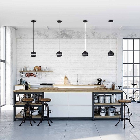 Светильник потолочный Feron HL3568 на подвесе GX53 15W 230V, черный 90*80 - фото