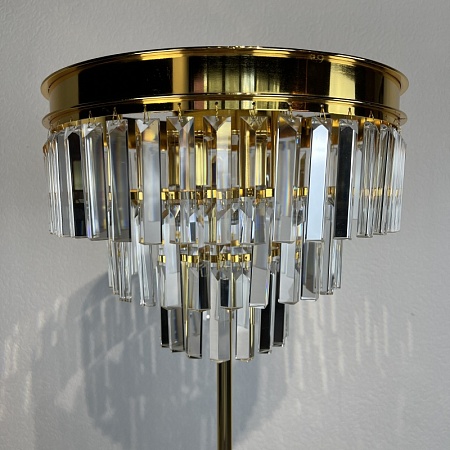 Торшер Rh 1920S Odeon Clear Glass Floor Lamp Gold Imperiumloft 241415-22 - фото