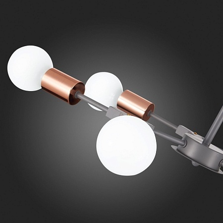 Светильник потолочный Серый, Розовое золото E27 6*60W SLE106403-06 - фото