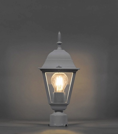 Светильник садово-парковый Feron 4103/PL4103 четырехгранный на столб 60W E27 230V, черный - фото