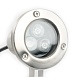 Светодиодный прожектор подводный Feron LL-822, 3W, AC/DC24V, низковольтный, 2700K, металлик, 80*80*130mm, IP68 - фото