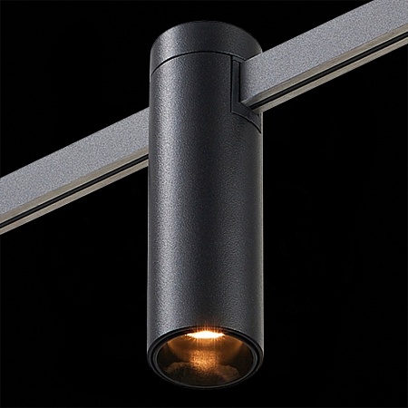Магнитный трековый светильник FARM Черный LED 1*5W 3000K 227Lm Ra90 60 IP20 D35xH112 24 ST810.406.05 - фото