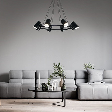 Подвесной светильник Eurosvet 70147/8 черный Smart - фото