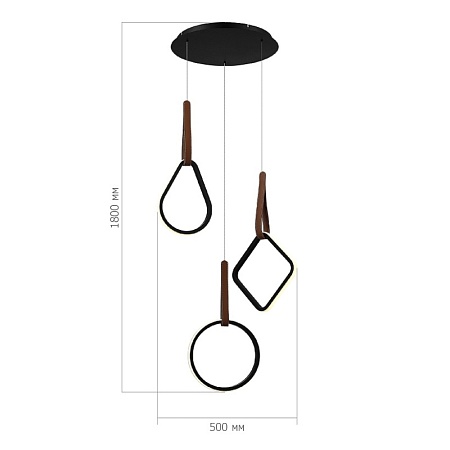 Светильник подвесной ST-Luce Черный/Черный, Терракотовый LED 1*36W 4000K SL6131.403.36 - фото