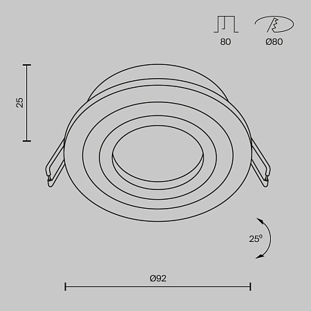 Встраиваемый светильник Technical Atom DL023-2-01W - фото