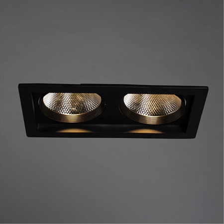 Точечный встраиваемый светильник ARTE LAMP A7007PL-2BK - фото