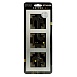 Рамка 3-местная, металл, STEKKER, MFR00-7003-03, серия Катрин, серебро - фото