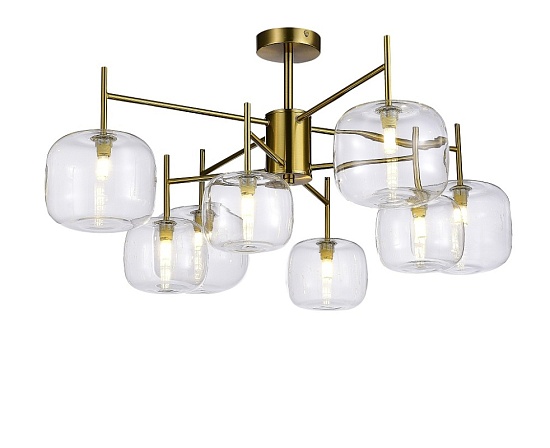 Люстра потолочная ST-Luce Латунь/Прозрачный G9 8*5W SL1049.302.08 - фото