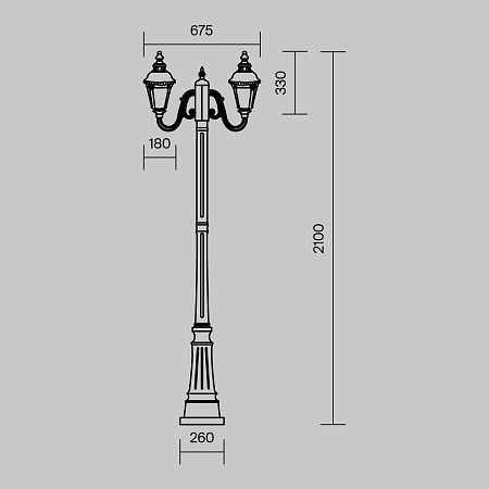 Садово-парковый светильник Outdoor Goiri O028FL-03BZ - фото