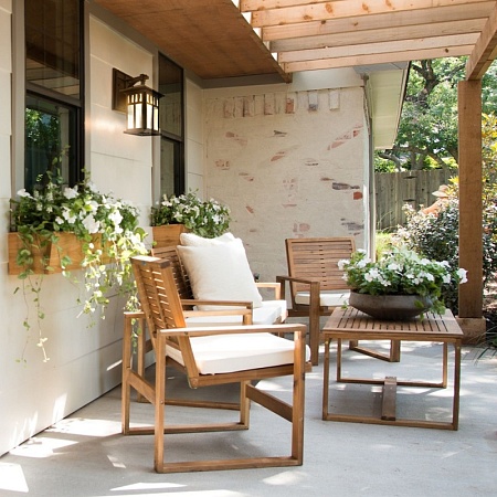 Светильник садово-парковый Feron PL671 на стену вниз 60W 230V E27, черный - фото