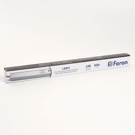 Трансформатор электронный для светодиодной ленты 36W 24V ( ультратонкий драйвер), LB001 - фото