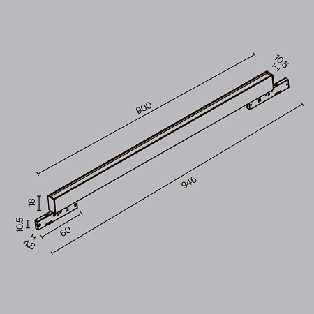 Трековый светильник Technical BASIS TR192-1-21W4K-B - фото