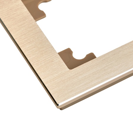 Рамка 5-местная, металл, STEKKER, MFR00-7005-02, серия Катрин, шампань - фото