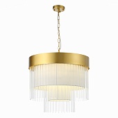 Люстра подвесная ST-Luce Золотистый/Белый, Прозрачный E14 9*40W SL1352.203.09
