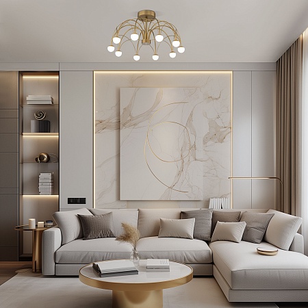 Потолочный светильник Eurosvet 90031/10 LED золото - фото