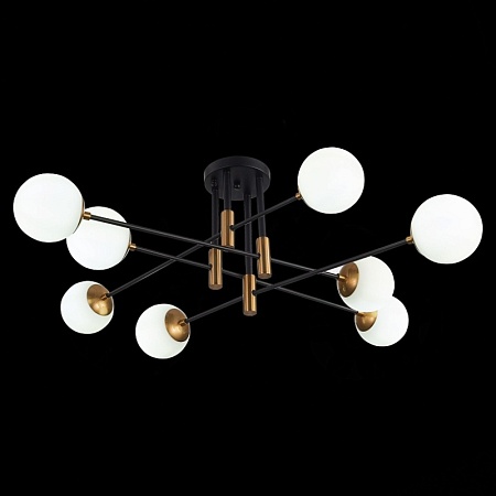 Люстра потолочная ST-Luce Бронза,Черный/Белый E27 8*40W SL1203.402.08 - фото
