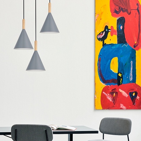 Светильник подвесной Черный/Серый E27 3*40W SLE1255-433-03 - фото