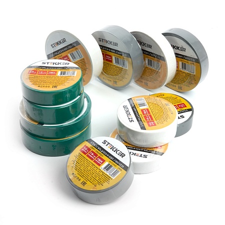 Изоляционная лента STEKKER INTP01319-10 0,13*19 10 м. зеленая - фото