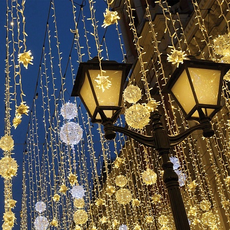 Светодиодная гирлянда Feron CL07 линейная 40м + 3м 230V 5000К, c питанием от сети, эффектом стробов, зеленый шнур - фото