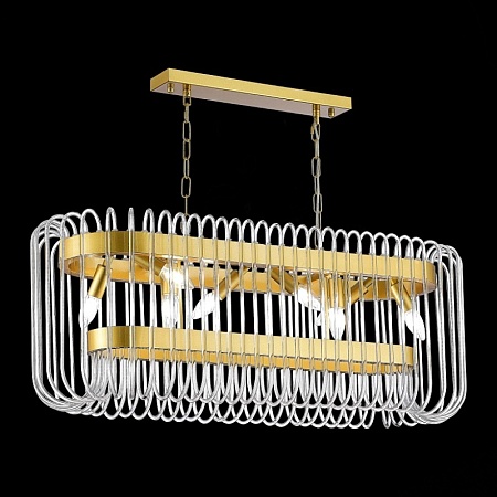 Люстра подвесная ST-Luce Золотистый/Прозрачный E14 8*40W SL1228.203.08 - фото