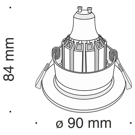 Встраиваемый светильник Technical Barret DL041-01G - фото