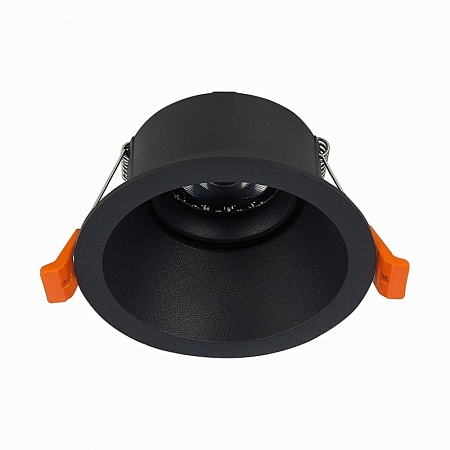 Св-к встр. Черный GU10 1*50W D103xH52 220V Без ламп ST207.408.01 - фото