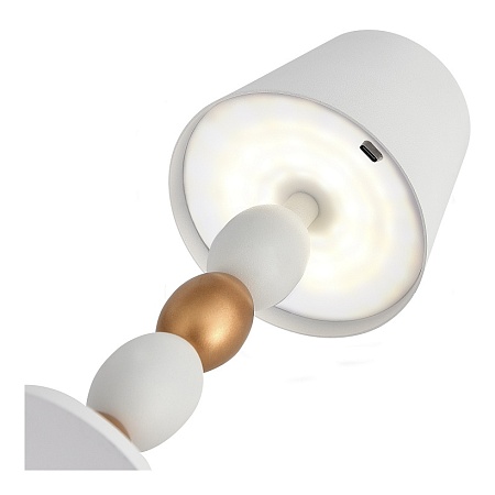 Прикроватная лампа ST-Luce Белый, Золотистый/Белый LED 1*3W 3000-6000K SL1011.514.01 - фото