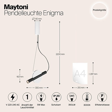 Подвесной светильник Maytoni Enigma MOD150PL-L5W3K - фото