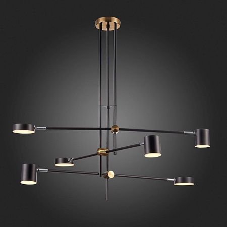 Светильник потолочный ST-Luce Черный, Латунь/Черный LED 6*5W 3000K SL1604.432.06 - фото
