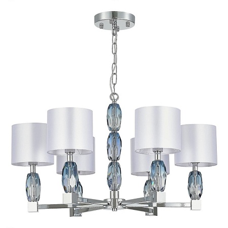 Люстра подвесная ST-Luce Хром, Голубой/Белый E14 6*40W SL1759.103.06 - фото