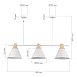 Светильник подвесной Белый/Белый, Светлое дерево E27 3*60W SLE125103-03 - фото