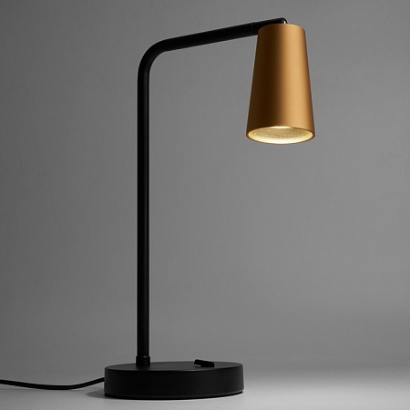 Светильник под лампу Feron DE185 BELL MR16 35W, 230V, GU10, золото и чёрный - фото