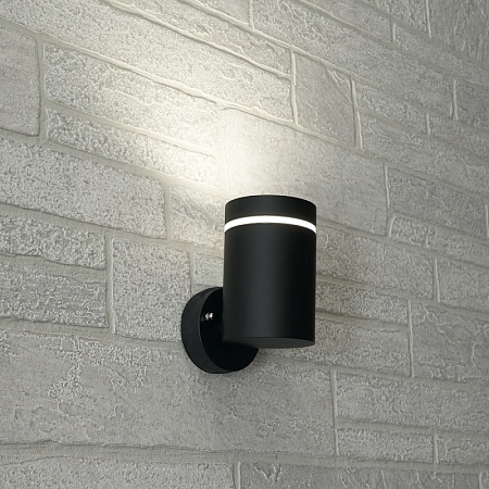 Светильник садово-парковый Feron DH1001, на стену,  GX53, 230V, черный - фото