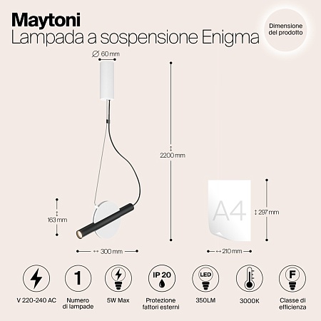 Подвесной светильник Maytoni Enigma MOD150PL-L5W3K - фото